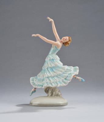 Stephan Dakon, a female dancer, model number 2151, Keramos, Vienna, as of 1950 - Jugendstil and 20th Century Arts and Crafts