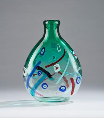 A vase in the shape of a bottle, Stefano Toso, Murano - Jugendstil and 20th Century Arts and Crafts