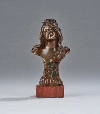 Victor Heinrich Seifert, a small bronze bust: “La Rose”, Germany, c. 1930 - Secese a umění 20. století