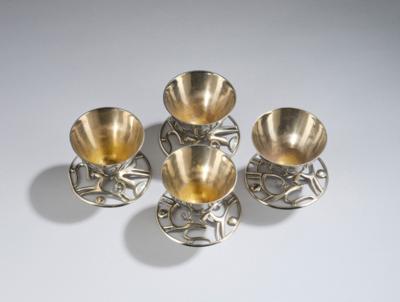 Four liqueur beakers, Werkstätte Hagenauer, Vienna, after 1970 - Jugendstil and 20th Century Arts and Crafts