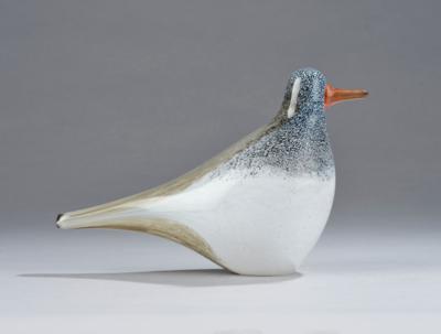 Vogel aus Glas mit marmorierendem Gefieder, Arctic, Finnland - Kleinode des Jugendstils & Angewandte Kunst des 20. Jahrhunderts