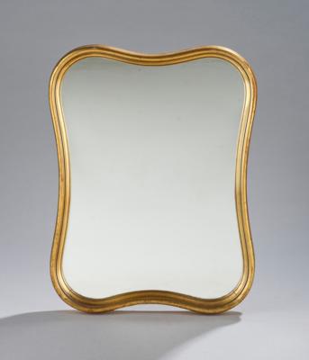 A wall mirror with gilt wooden frame - Jugendstil e arte applicata del XX secolo