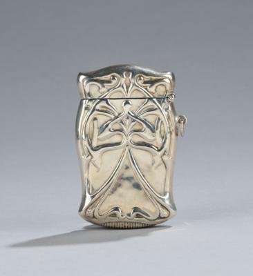 A sterling silver matchbox with ribbon decoration, designed in around 1900 - Jugendstil and 20th Century Arts and Crafts