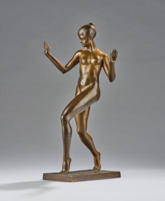 Anton Grath (Wien 1881-1956), Bronzefigur einer Tanzenden, um 1920/30 - Kleinode des Jugendstils & Angewandte Kunst des 20. Jahrhunderts