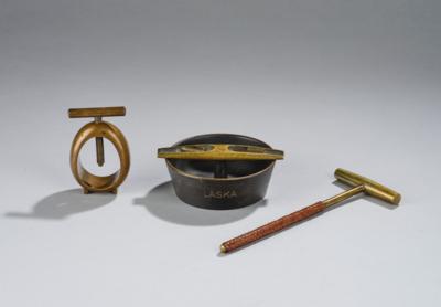 An ashtray with support, model number 3708, nutcracker, model number 3537, walnut hammer, model number 3584, Carl Auböck, Vienna, c. 1960 - Jugendstil and 20th Century Arts and Crafts