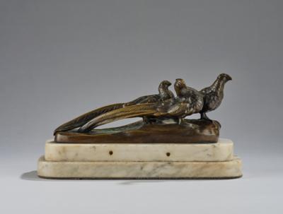 Friedrich Gornik (1877-1943), a bronze group of pheasants, Vienna, designed in around 1900 - Secese a umění 20. století