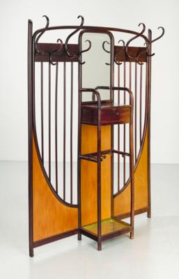A coat-stand (“Wandkleiderstock”), model number 6, designed before 1904, executed by Gebrüder Thonet, Vienna - Jugendstil and 20th Century Arts and Crafts