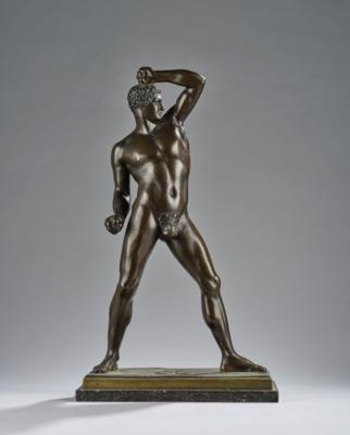 A large bronze figure of an ancient fighter, c. 1900/1920 - Jugendstil e arte applicata del XX secolo