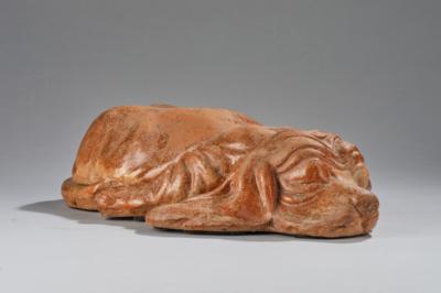 A large terracotta figure of a sleeping dog, Florence, 20th century - Jugendstil and 20th Century Arts and Crafts