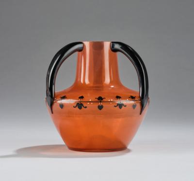 A handled vase, Johann Lötz Witwe, Klostermühle, c. 1920 - Jugendstil and 20th Century Arts and Crafts