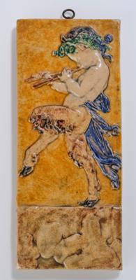 Henry Dropsy (Paris 1885-1969), a relief: faun with flute, Maison Victor Canale, Paris - Jugendstil and 20th Century Arts and Crafts