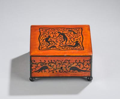 A wooden case with figural and ornamental décor, c. 1915 - Secese a umění 20. století