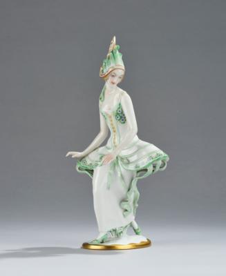 Ida Schwetz-Lehmann, a female dancer, model number 1534, designed in 1925, executed by Vienna Porcelain Manufactory Augarten, after 1934 - Secese a umění 20. století