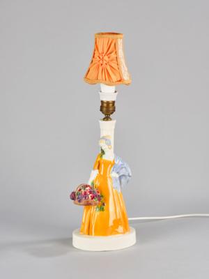 Johanna Meier-Michel, a table lamp foot: autumn season figurine, model number 1572, designed in around 1914, Wiener Kunstkeramische Werkstätte (WKKW) - Jugendstil e arte applicata del XX secolo