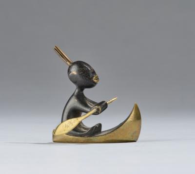 Karl Hagenauer, a child in a rowing boat, model number 9627, first executed in 1954, executed by Werkstätte Hagenauer, Vienna - Secese a umění 20. století