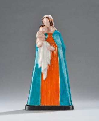 Madonna and child, model number 119, designed in around 1910/15, executed by Gmundner Keramik, c. 1950-1972 - Jugendstil e arte applicata del XX secolo