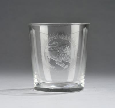 A month beaker: August, designed in around 1913/14, executed by J. & L. Lobmeyr, Vienna - Jugendstil e arte applicata del XX secolo