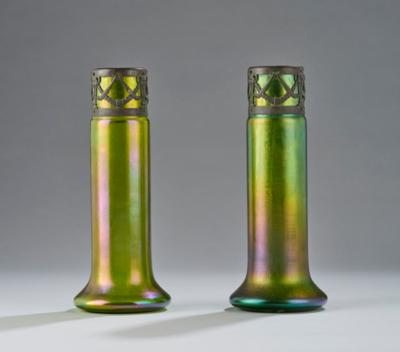 A pair of vases, Johann Lötz Witwe, Klostermühle, c. 1900 - Jugendstil e arte applicata del XX secolo