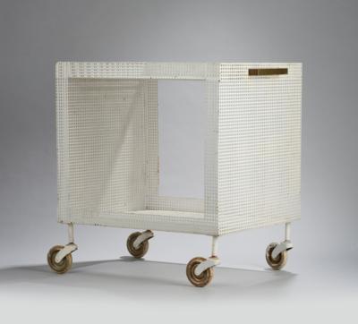 A serving trolley with a punched white lattice pattern - Jugendstil e arte applicata del XX secolo