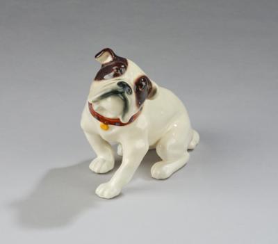 A seated bulldog, model number 1492, Wiener Kunstkeramische Werkstätte (WKKW), c. 1912/14 - Secese a umění 20. století