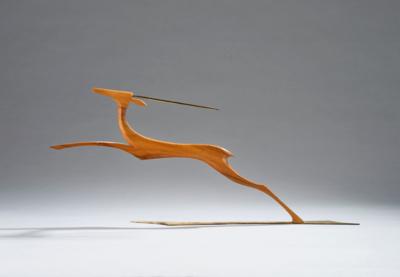 An antelope leaping, in the style of Werkstätte Hagenauer, Vienna - Jugendstil and 20th Century Arts and Crafts