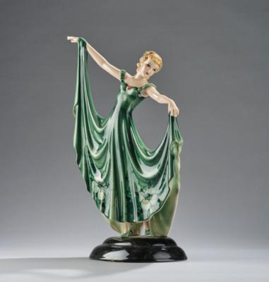 Stephan Dakon, a female dancer, model number 2030, Keramos, Vienna, as of c. 1950 - Secese a umění 20. století