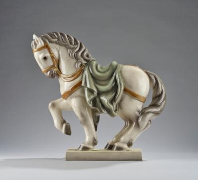 Stephan Erdös, großes Pferd, Modellnummer: 1222, Ausführung: Firma Keramos, Wien, nach 1950 - Kleinode des Jugendstils & Angewandte Kunst des 20. Jahrhunderts