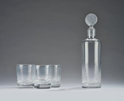 Adolf Loos, four objects from the drinking set no. 248, designed in 1931, manufactured by Zahn  &  Göpfert, Blumenbach, after 1931, executed by J. & L. Lobmeyr, Vienna - Jugendstil e arte applicata del XX secolo