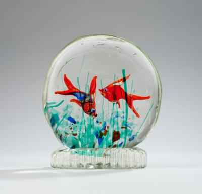 An aquarium with two fish, Murano, c. 1960 - Secese a umění 20. století