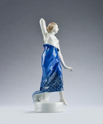 Berthold Boess (or Boehs), a porcelain figure "Ionic dancer", model number K 201, executed by Porcelain Manufactory Philipp Rosenthal  &  Co., Selb, by c. 1945 - Jugendstil and 20th Century Arts and Crafts
