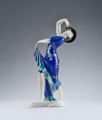 Gustav Oppel, Porzellanfigur: "Tarantella", Modellnummer: 877, Entwurf: 1926, Ausführung: Porzellanmanufaktur Philipp Rosenthal  &  Co. und Rosenthal Porzellan AG, Selb 1939-56 - Kleinode des Jugendstils und angewandte Kunst des 20. Jahrhunderts