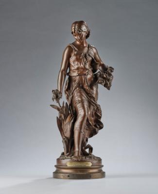 Hippolyte Francois Moreau (France, 1832-1927), a bronze figure: “Le Printemps”, designed in Paris, c. 1890 - Secese a umění 20. století