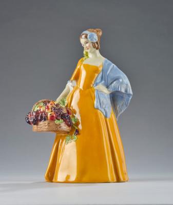 Johanna Meier-Michel, an autumn season figurine, model number 1372, Wiener Kunstkeramische Werkstätte (WKKW), 1912/14 - Jugendstil e arte applicata del XX secolo