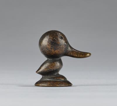 Karl Hagenauer (?), a duck "Eno" (extinguisher or signet), model number 1304, first executed in 1926-28, executed by Werkstätte Hagenauer, Vienna - Secese a umění 20. století