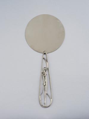 Karl Hagenauer, a hand mirror with a female figure on the handle, model number 2715, designed in 1925-26, first executed in 1931, executed by Werkstätte Hagenauer, Vienna - Jugendstil and 20th Century Arts and Crafts