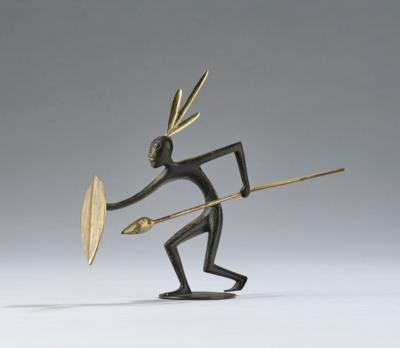 A warrior with shield and spear, Werkstätte Hagenauer, Vienna - Jugendstil and 20th Century Arts and Crafts