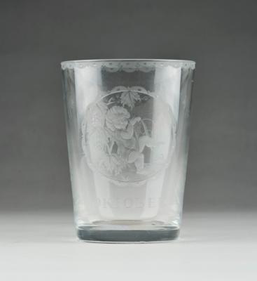 A month beaker: October, engraving design: Michael Powolny, designed in around 1913/14, executed by J. & L. Lobmeyr, Vienna - Jugendstil e arte applicata del XX secolo