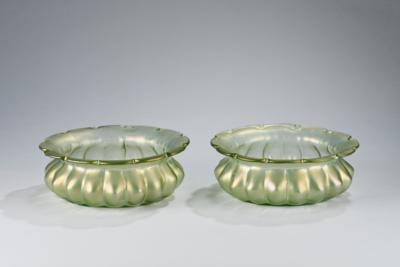 A pair of wide vases (bowls), Johann Lötz Witwe, Klostermühle for E. Bakalowits Söhne, Vienna, 1899 - Jugendstil and 20th Century Arts and Crafts