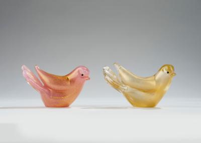 A pair of birds in the manner of Archimede Seguso, Murano, designed in around 1945/50 - Jugendstil and 20th Century Arts and Crafts