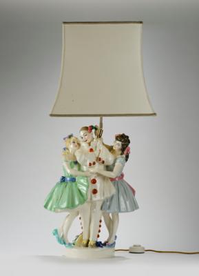 Rudolf Podany, Lampe "Pierrot und Pierretten", Modellnummer: 318, Ausführung: Firma Keramos, Wien, bis 1949 - Kleinode des Jugendstils und angewandte Kunst des 20. Jahrhunderts