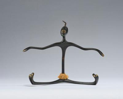 A seated male figure with outstretched arms (pretzel holder), Werkstätte Hagenauer, Vienna - Jugendstil and 20th Century Arts and Crafts