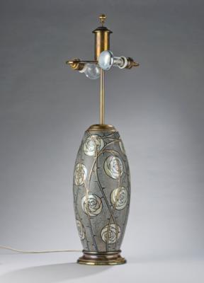 A table lamp with stylised rose décor, Thurn-Teplitz, c. 1920 - Secese a umění 20. století