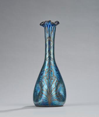 A vase with galvanoplastic arabesque decoration, Johann Lötz Witwe, Klostermühle, c. 1900 - Jugendstil and 20th Century Arts and Crafts