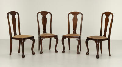 Vier Stühle, Modellnummer: 3723, Friedrich Otto Schmidt, Wien, um 1900 - Kleinode des Jugendstils und angewandte Kunst des 20. Jahrhunderts