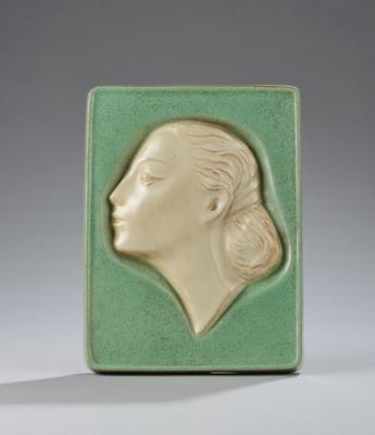 A wall relief with a female figure in profile, Goldscheider West-Germany (Carstens), 1953-60 - Jugendstil and 20th Century Arts and Crafts