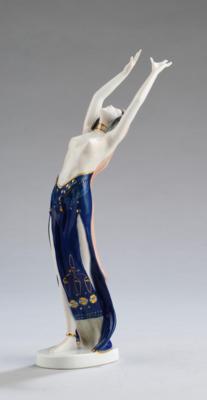 Bertold (Berthold) Boess (Boehs), "Nubian dancer", model number K 358, designed in 1914, executed by Porcelain Manufactory Philipp Rosenthal  &  Co., Selb, from 1910 to c. 1945 - Jugendstil e arte applicata del XX secolo