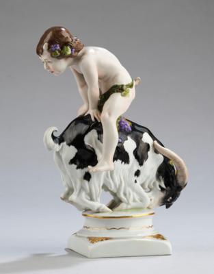 Felix Zeh, Bacchus über einen Ziegenbock springend, Modellnummer 11879, VEB Porzellanmanufaktur Scheibe-Alsbach - Kleinode des Jugendstils & Angewandte Kunst des 20. Jahrhunderts