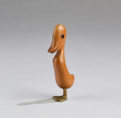 Franz Hagenauer, a small duck (duckling), model number 9663, designed in 1954, Werkstätte Hagenauer, Vienna - Secese a umění 20. století