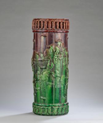 A tall umbrella stand with grape decor and vine leaves, c. 1930 - Jugendstil and 20th Century Arts and Crafts