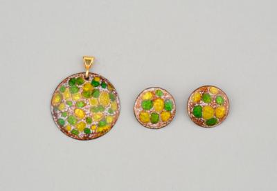 Nora Grill, a pendant and two earclips, Vienna, c. 1955/60 - Secese a umění 20. století